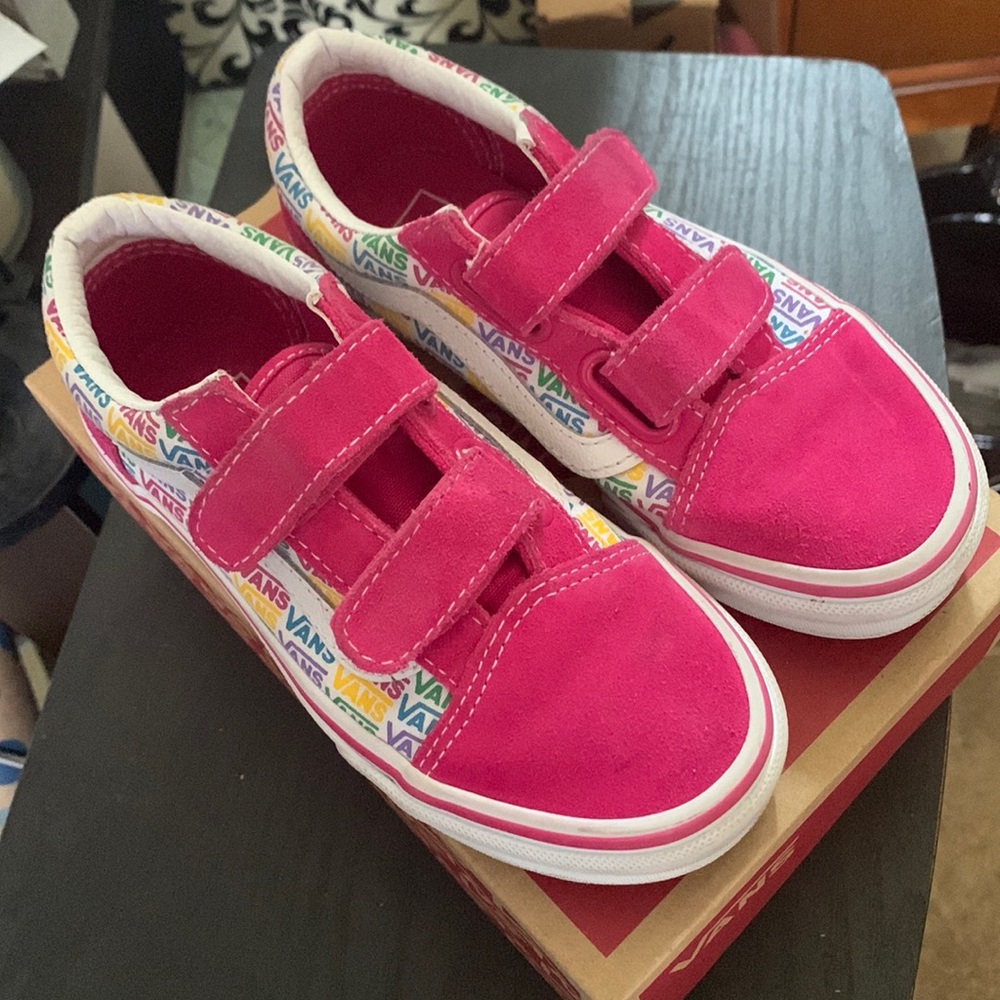 Girls Pink Suede Old School Vans! “(Rainbow Vans) 💖 FIRM!!!
